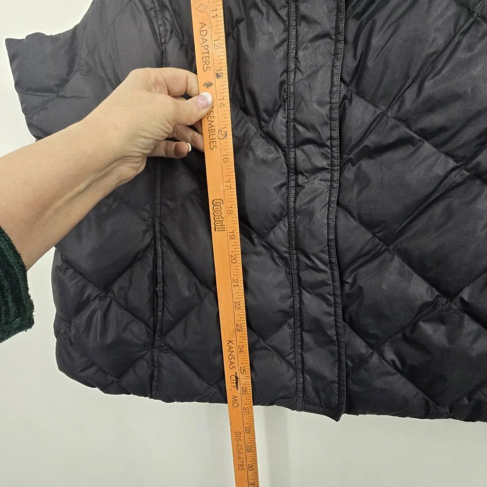 Eddie Bauer EB 700 Full Zip Quilted Down Puffer Vest Women's XXL Black Outdoor - Picture 9 of 14